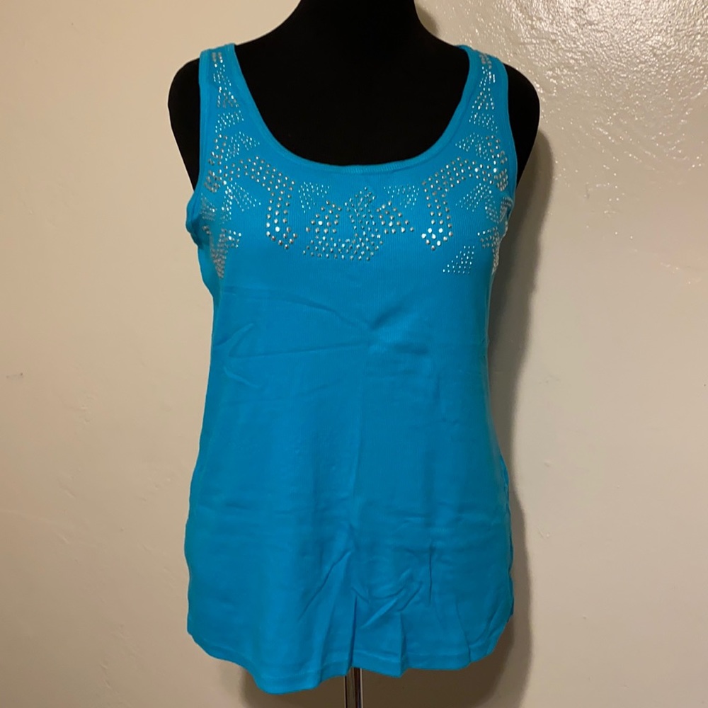 Studded Tank- Blue